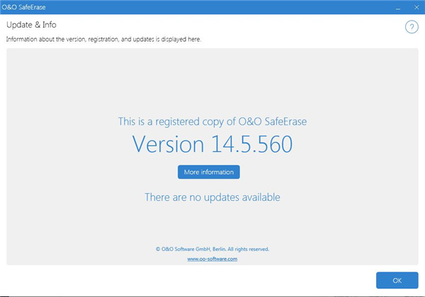 O＆O SafeErase(文件彻底删除软件)破解版下载 v14.5(附注册信息和教程)[百度网盘资源]