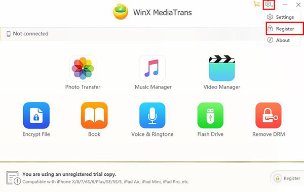 WinX MediaTrans破解版_WinX MediaTrans(iOS媒体文件管理)破解版 v6.4下载(附注册码)