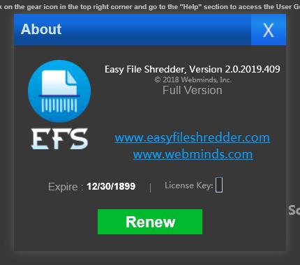 Easy File Shredder破解版下载 v2.0.2019.409(附破解补丁和教程)