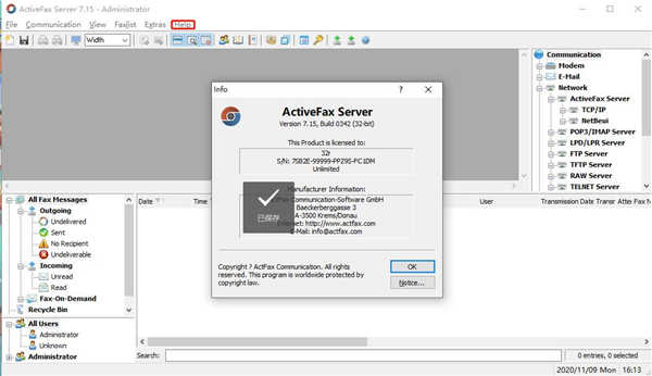 ActiveFax Server 7破解版-电子传真服务器下载 v7.15.0342(含破解补丁)