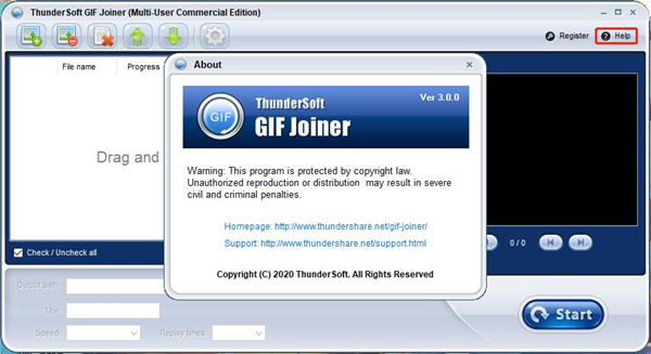 ThunderSoft GIF Joiner破解版下载 v3.0.0(附破解补丁)