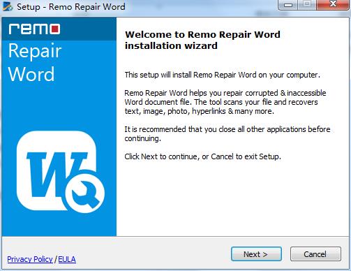 Remo Repair Word(Word文件修复)破解版下载 v2.0.0.31(附破解补丁)