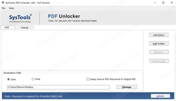 SysTools PDF Unlocker破解版