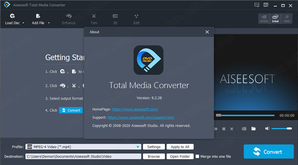 Total Media Converter破解版下载-Aiseesoft Total Media Converter中文破解版 v9.2.28下载(附破解补丁)