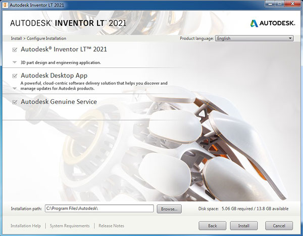 Autodesk Inventor LT 2021中文破解版下载(附破解补丁)