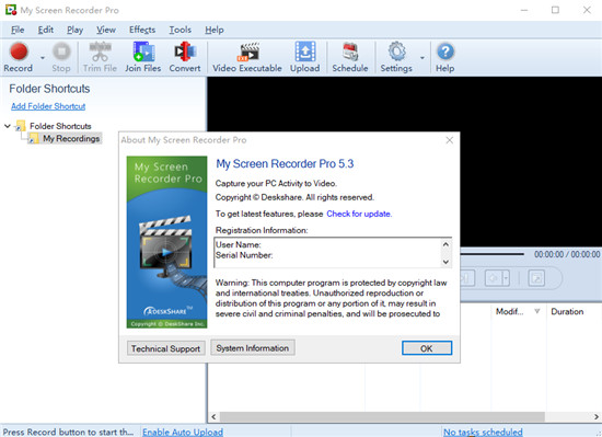 My Screen Recorder Pro破解版下载 v5.3(附注册机)