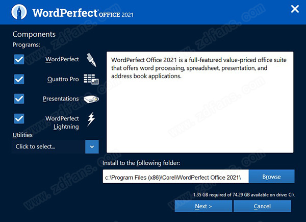 WordPerfect Office 2021破解补丁-WordPerfect Office 2021破解文件下载