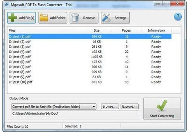 Mgosoft PDF To Flash Converter官方版