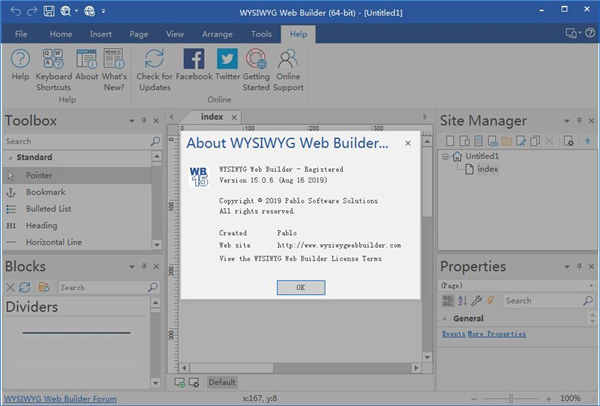 WYSIWYG Web Builder(网页模板设计工具)破解版下载 v15.0.6(附注册信息)