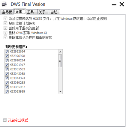 DWS Final Vesion(隐私设置器)绿色中文便携版下载 v2.2.2.2