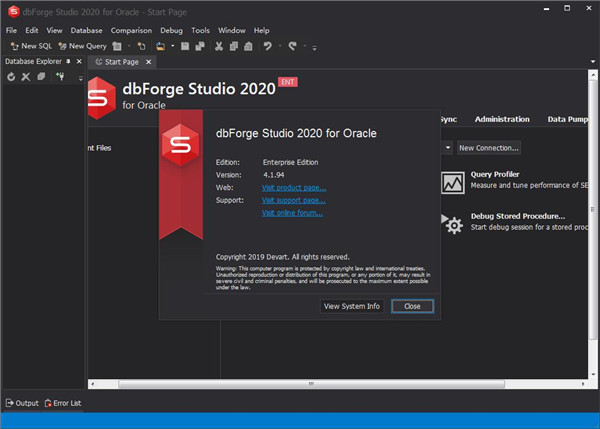 dbForge Studio 2020 for Oracle