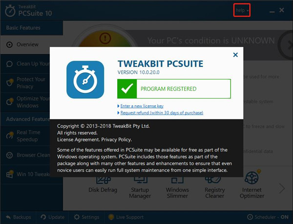 PCSuite 10破解版-TweakBit PCSuite 10中文特别版下载 v10.0.20.0