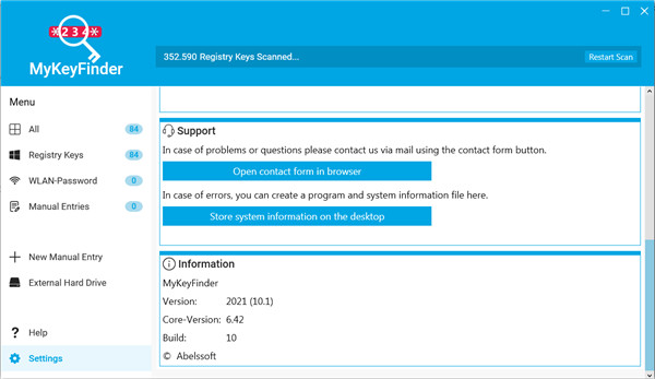 Abelssoft MyKeyFinder 2021破解版下载 v10.1.0