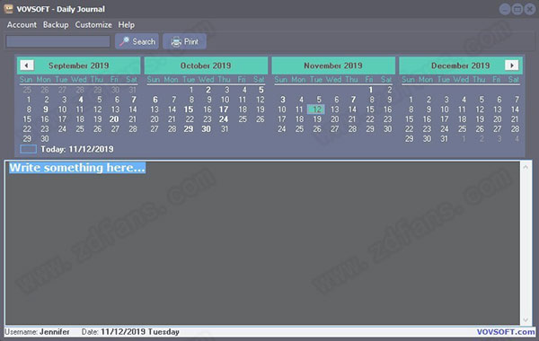 VovSoft Daily Journal中文破解版