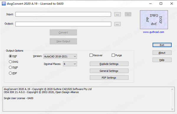 dwgConvert 2020破解版下载-Guthrie dwgConvert 2020破解版 A.19下载(附破解补丁)