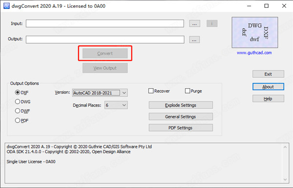 dwgConvert 2020破解版下载-Guthrie dwgConvert 2020破解版 A.19下载(附破解补丁)
