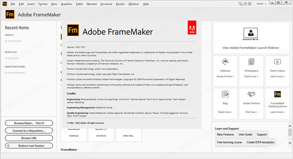 Adobe FrameMaker 2020破解版下载 v16.0.1.817