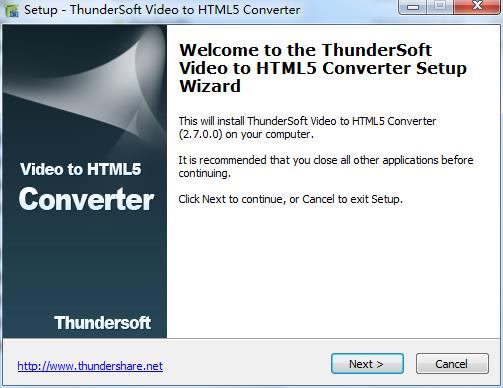 ThunderSoft Video to HTML5 Converter破解版下载 v2.7.0(附破解补丁和教程)