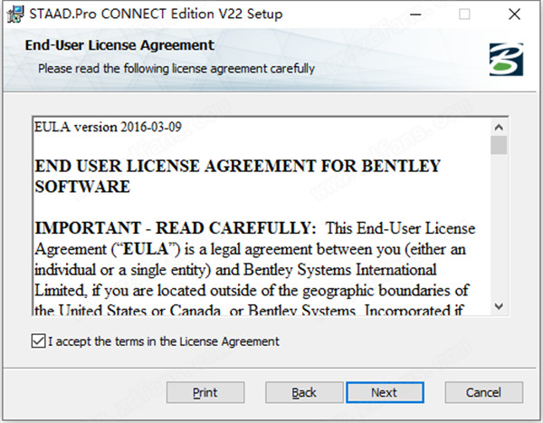 Bentley STAAD.Pro CONNECT Edition破解版 v22.00.00.15下载(附注册机)