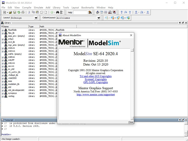 ModelSim SE 2020破解版下载 v2020.4(附破解补丁)