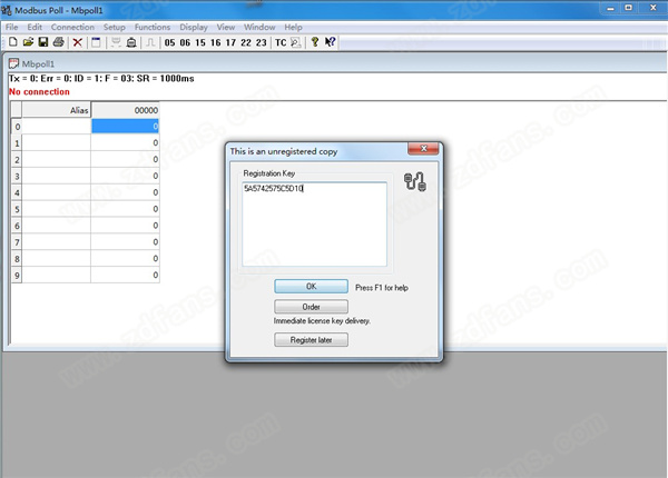 Modbus Poll破解版下载 v6.3.1(附安装教程+注册码)