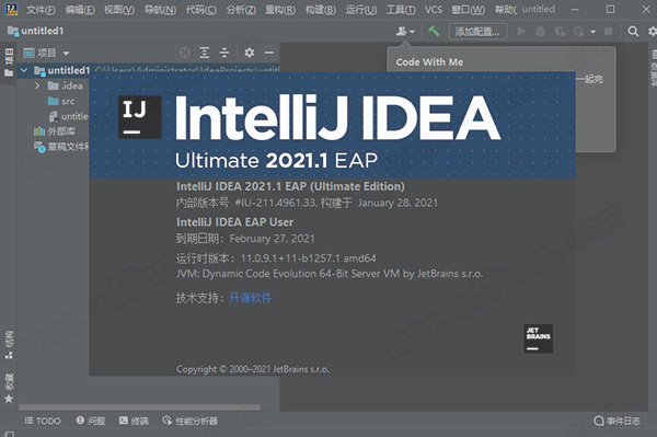 IntelliJ IDEA Ultimate 2021中文破解版下载 v211.4961.33(附破解补丁)