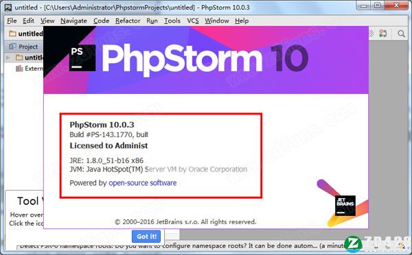 phpstorm 10.0.3破解版-phpstorm 10.0.3注册码激活版下载(附安装教程)