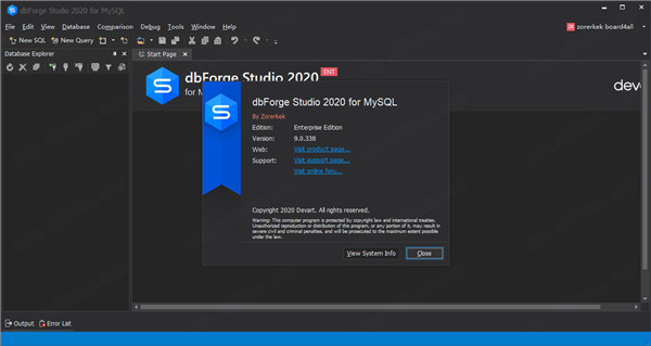 dbForge Studio 2020 for MySQL破解版 v9.0.338下载(附破解补丁)