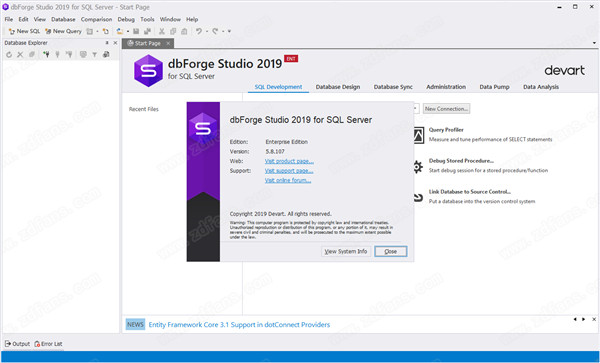 dbForge Studio 2019 for SQL Server企业版破解版 v5.8.107下载(附破解补丁)