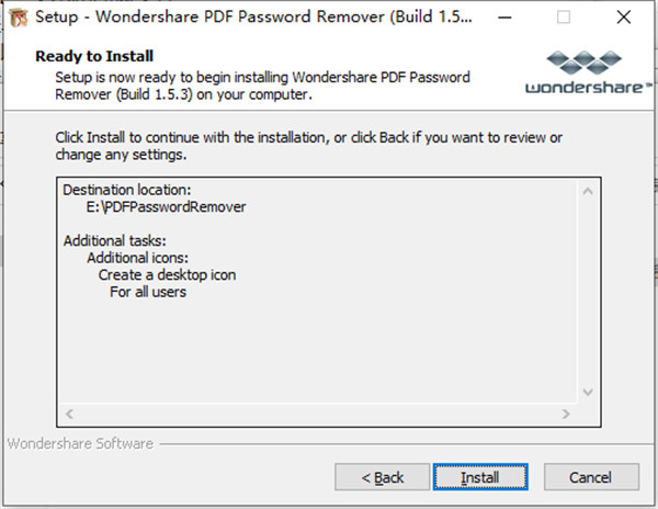 Wondershare PDF Password Remover破解版下载 v1.5.3(附破解补丁)