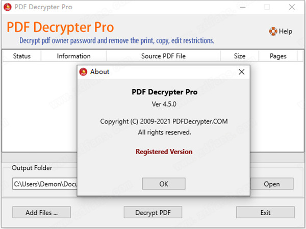 PDF Decrypter Pro破解版 v4.5.0下载(附注册机)