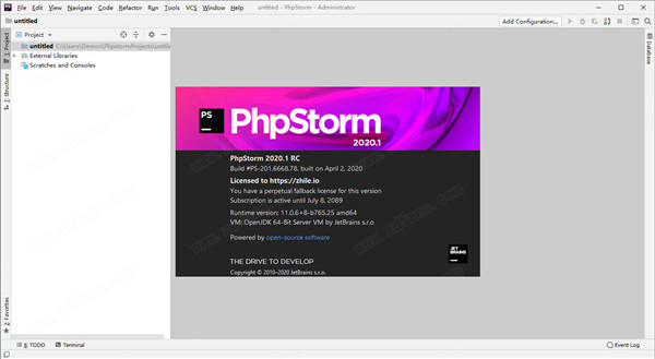 PhpStorm2020永久激活版下载(附激活码及汉化、破解补丁)