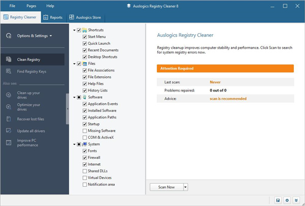 Auslogics Registry Cleaner