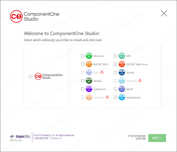 ComponentOne Studio 2017中文破解版下载(附注册机及激活教程)