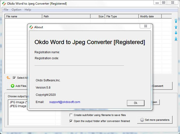 Okdo Word to Jpeg Converter破解版下载 v5.8(附破解补丁)