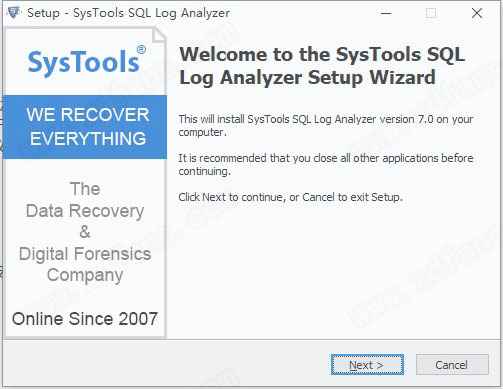 SQL Log Analyzer 8中文破解版-SysTools SQL Log Analyzer 8免费激活版下载 v8.0.1(附破解补丁)