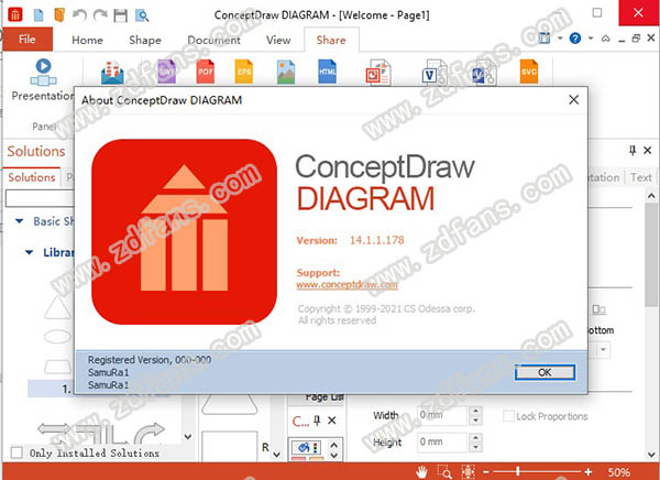 ConceptDraw DIAGRAM 14破解版-ConceptDraw DIAGRAM 14中文免费版下载(附破解补丁)