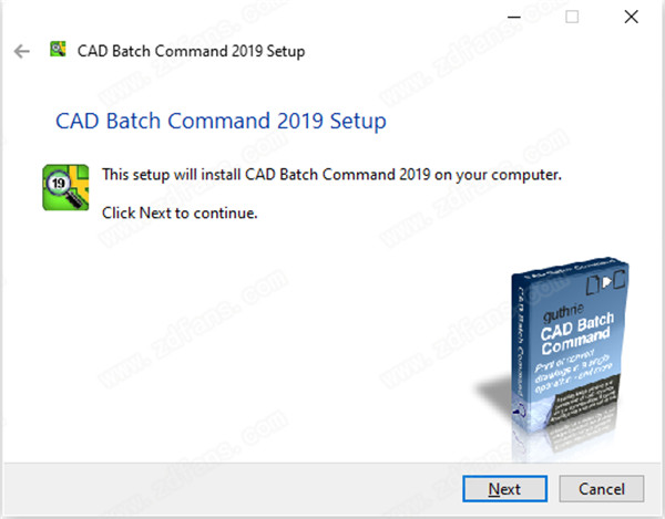 Guthrie CAD Batch Command 2019破解版 A.78下载(附破解补丁)