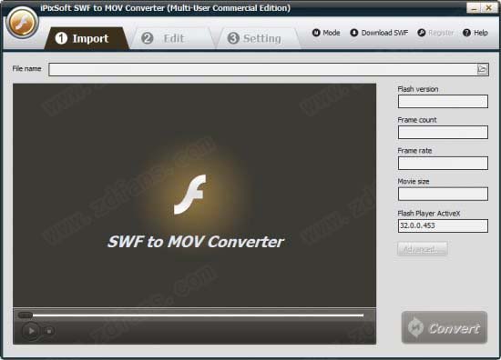 iPixSoft SWF to MOV Converter中文破解版