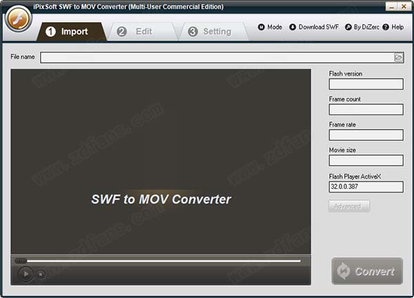 iPixSoft SWF to MOV Converter中文破解版-iPixSoft SWF to MOV Converter激活免费版下载 v4.5.0