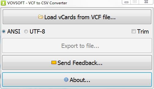 VovSoft VCF to CSV Converter