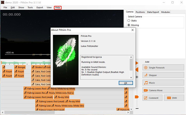 FWsim Pro 2021破解版-烟花仿真制作工具下载 v3.1.1.6(含破解补丁)