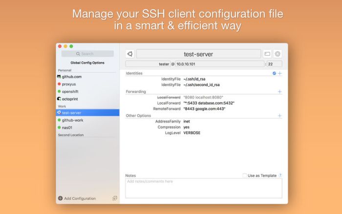 SSH Config Editor 2.6.3 Mac SSH配置编辑器下载插图
