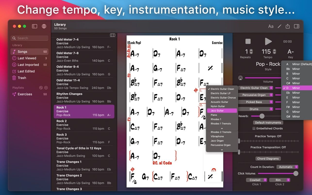 iReal Pro 2023.7 Mac模拟乐队音乐陪练工具下载插图