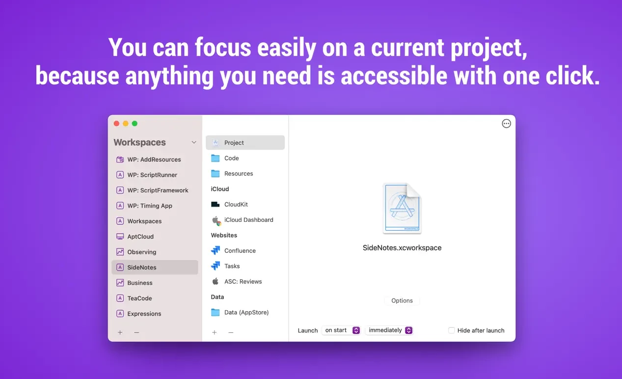 Workspaces 2.1.3 Mac项目资源关联应用下载插图