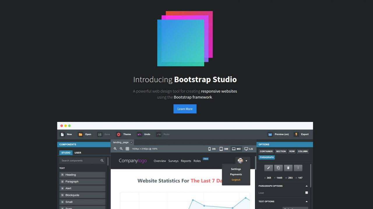 Bootstrap Studio 6.4.1 Professional Mac/Win完美激活版 网站设计软件下载插图