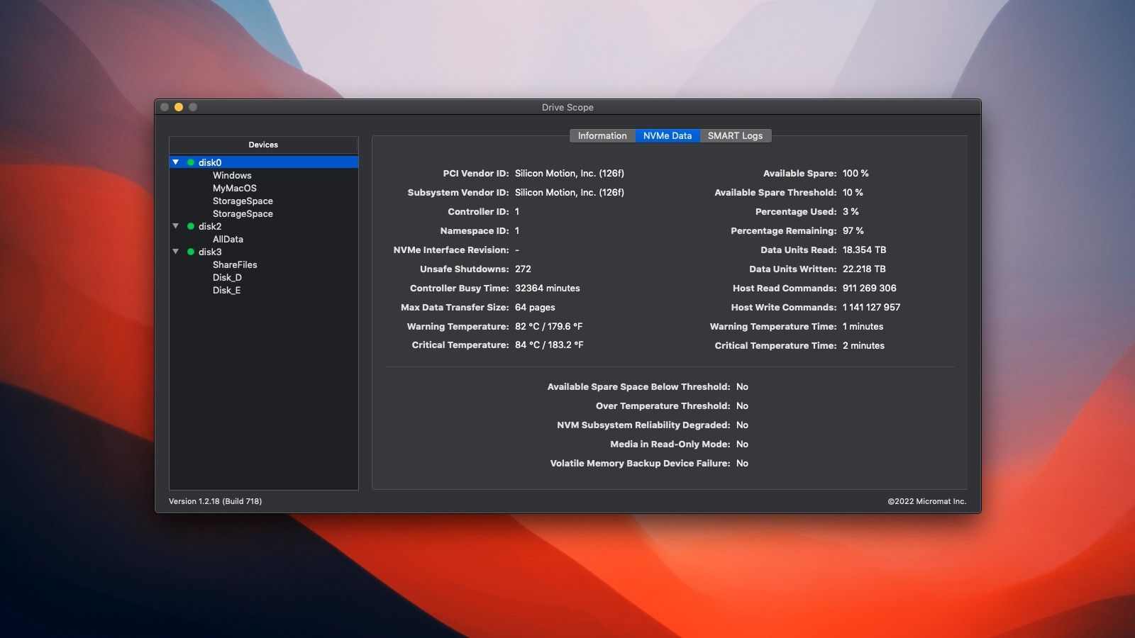 Drive Scope 1.2.18 Mac 硬盘检测工具下载插图