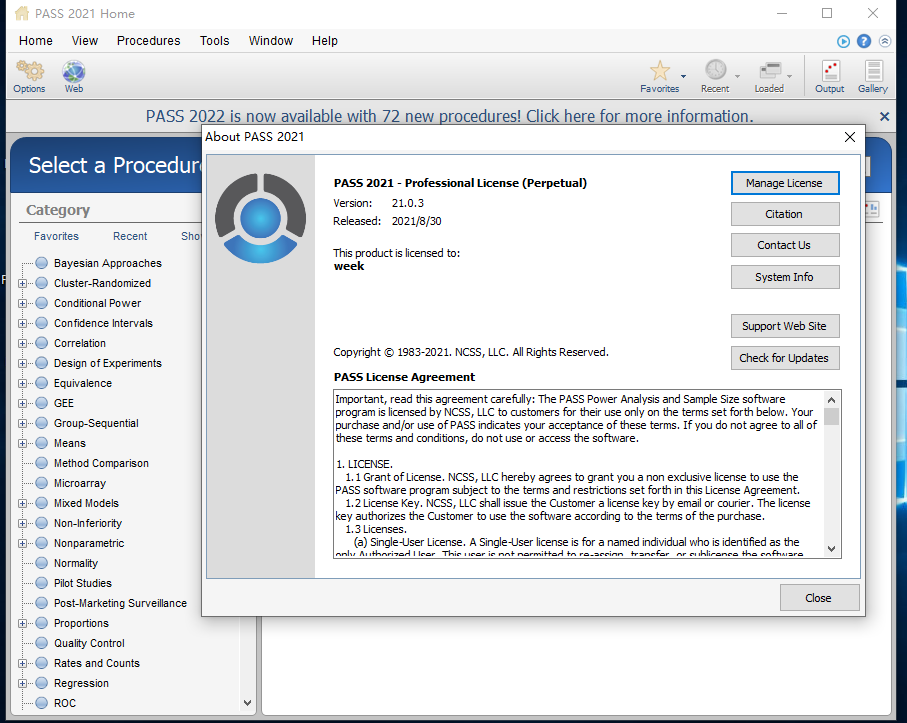 NCSS PASS Pro 2021 v21.0.3 官方原版+完美激活 强大的数据分析软件下载插图4