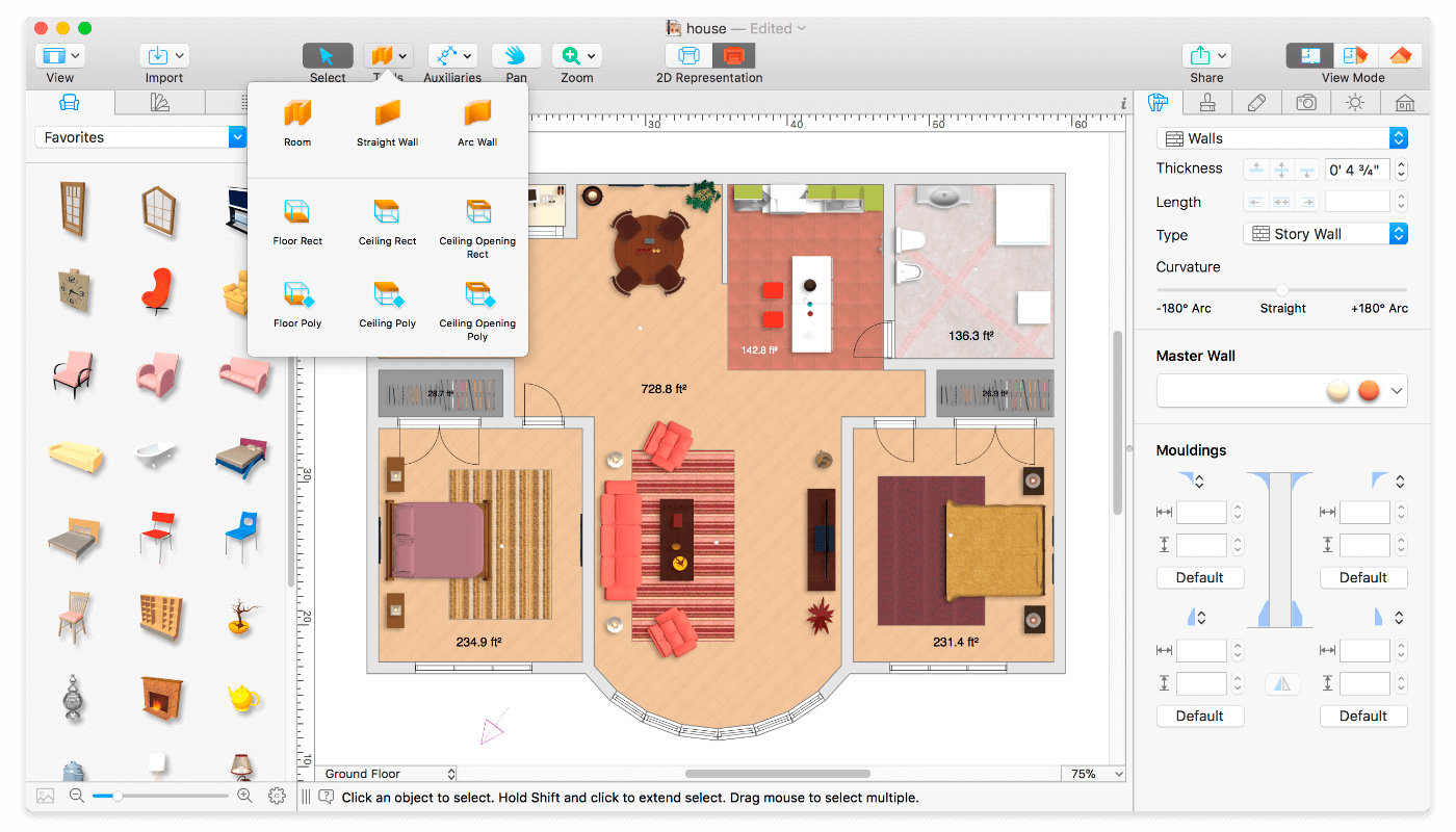 Live Home 3D Standard 3.7.3 for Mac 室内设计软件下载插图