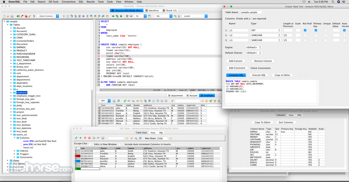 RazorSQL 9.1.0 Win/Linux/Mac 数据库管理软件 官方原版 完美激活补丁下载插图